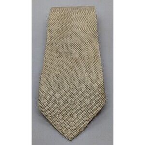 Brooks Brothers Silk Men's Tie. 346 Yellow and Blue Designer Necktie 59" x 3.25"